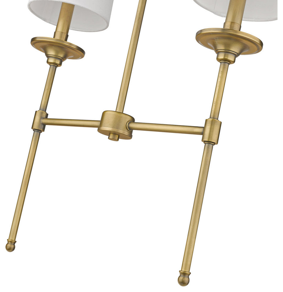 Zlite 3033-2L-RB 2-Light Island, Off White
