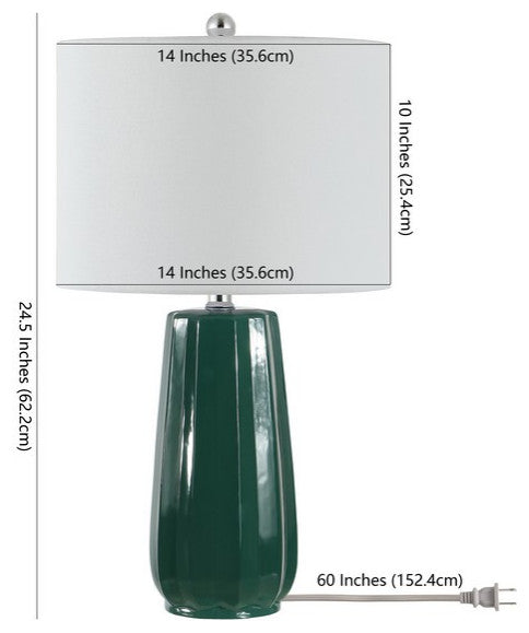 Safavieh Yani Table Lamp Dark Green