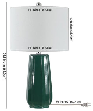 Safavieh Yani Table Lamp Dark Green