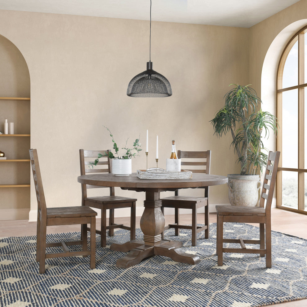 Caleb Reclaimed Pine Wood Dining Chair, Set of 2