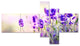 Purple Lavender Field, Floral Photography Canvas Art Print, 60"x32", 5 panels