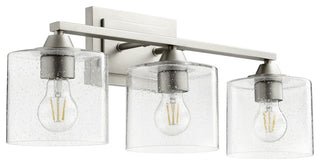Quorum 5202-3-65 Three Light Vanity, Satin Nickel Finish