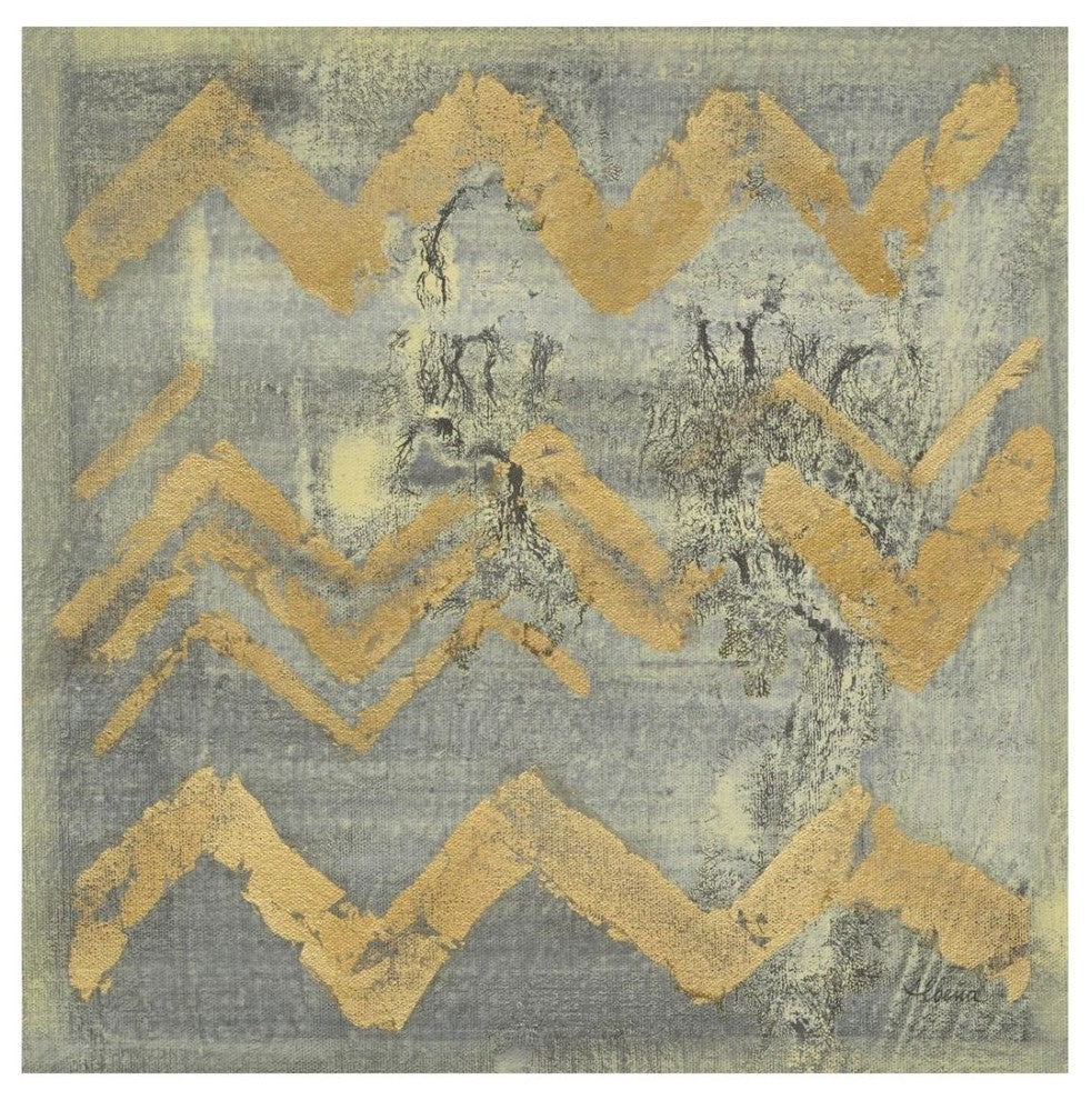 "Gold Tapestry VI" Digital Paper Print by Albena Hristova, 26"x26"