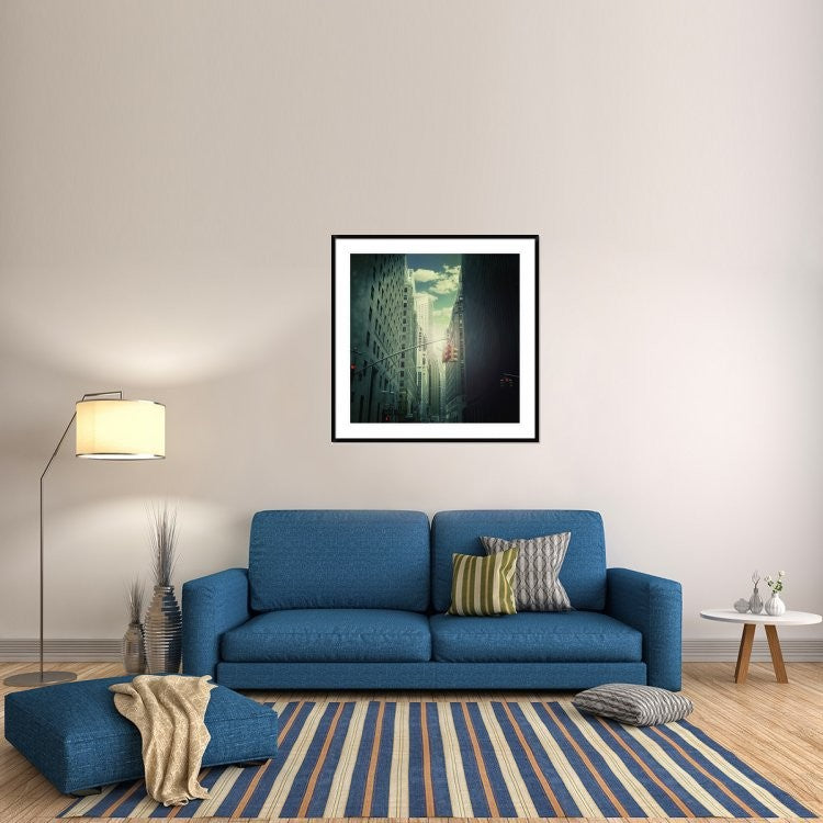 "Downtown" Framed Digital Print by Ambra, 44x44"