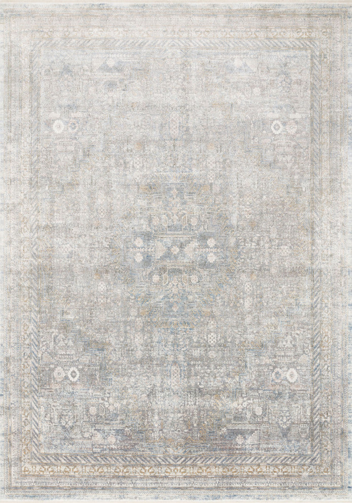 Viscose Acrylic Gemma Area Rug by Loloi, Silver/Multi, 7'7"x9'10"