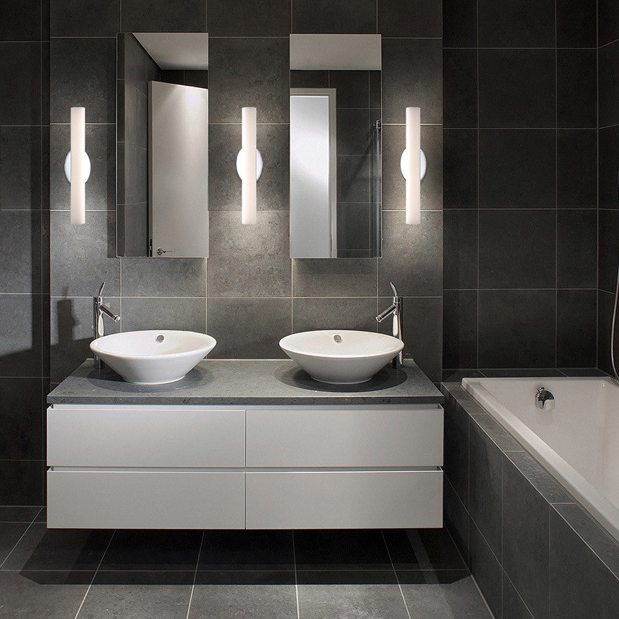 Modern Forms Loft LED Bath and Wall Light, Chrome, 18"