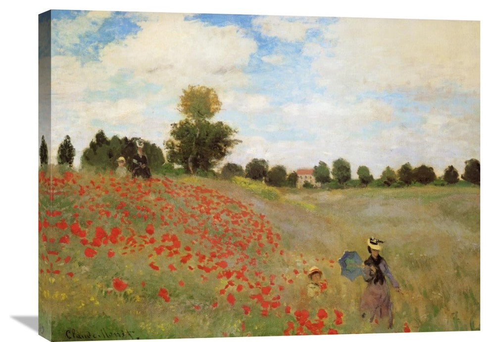 "Field Of Poppies (Les Coquelicots) 1873" Artwork, 30"x22"