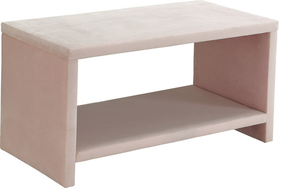 Cleo Velvet Night Stand, Pink