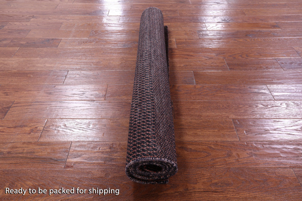 4' 1" X 6' 7" Wool and Silk Handmade Savannah Grass Rug Q11990