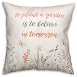 To Plant Garden Watercolor 2 18x18 Spun Poly Pillow