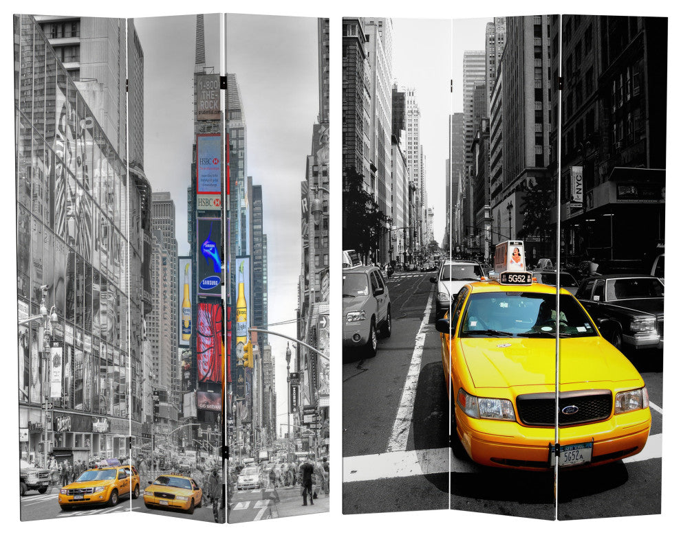 6' Tall Double Sided New York Taxi Room Divider