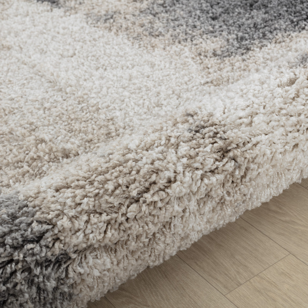 Noori Rug Shag Walsh Gray/Beige Rug, 8'9"x12'2"