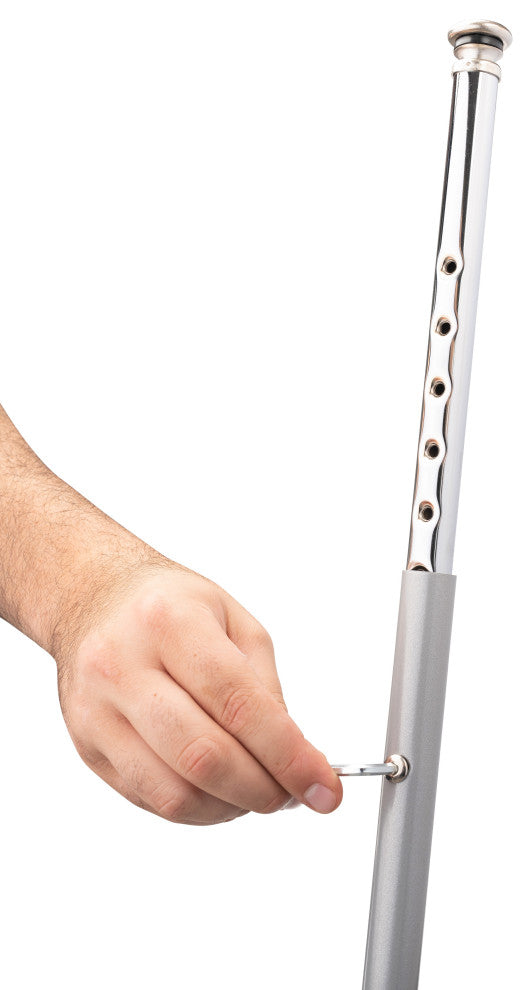 NPS 19"-27" Height Adjustable Heavy Duty Steel Stool, Grey