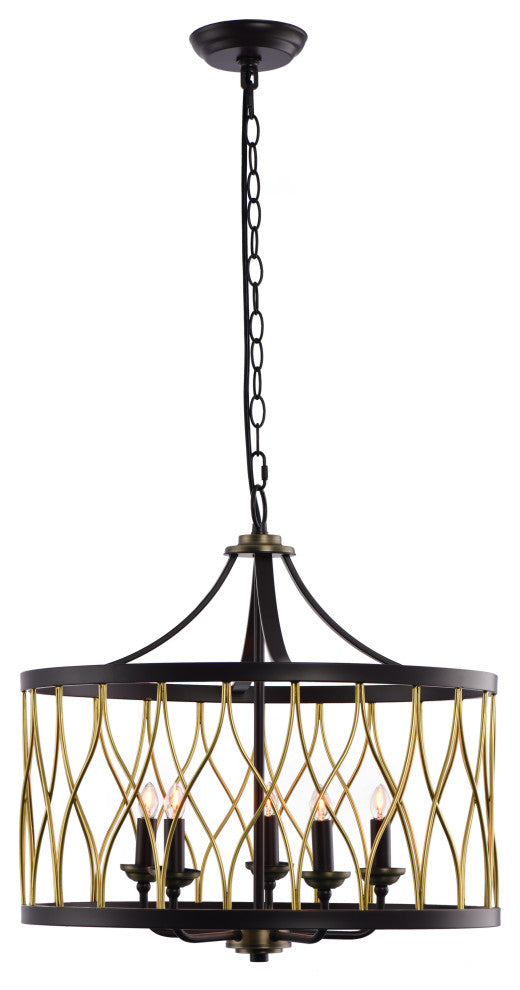 Lazzur Selune 5 Light 21" Matte Oil Rubbed Bronze Pendant