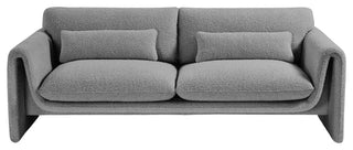 Stylus Boucle Fabric Upholstered Sofa, Grey