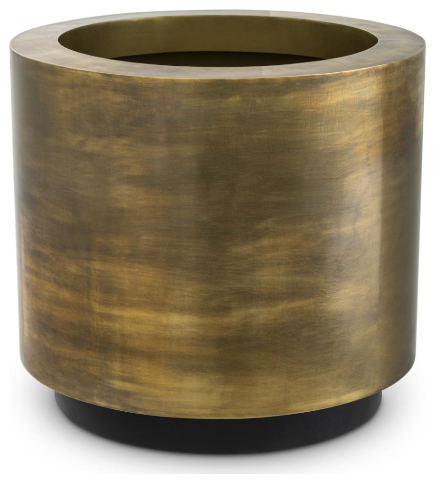 Vintage Brass Round Planter | Eichholtz Jasper, Small