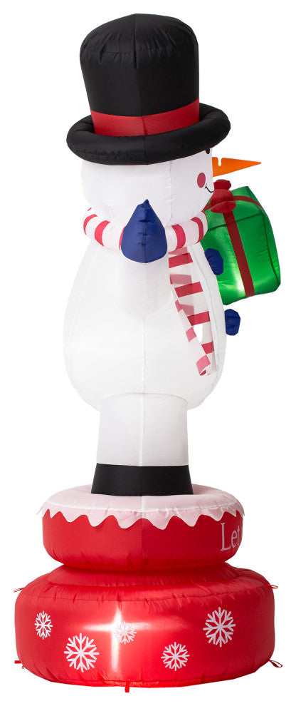 6FT Lighted Inflatable Rotating Snowman Decor