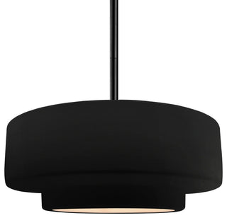 Radiance Medium Tier Pendant, Carbon Black Frame, Black, Rigid Stem Kit