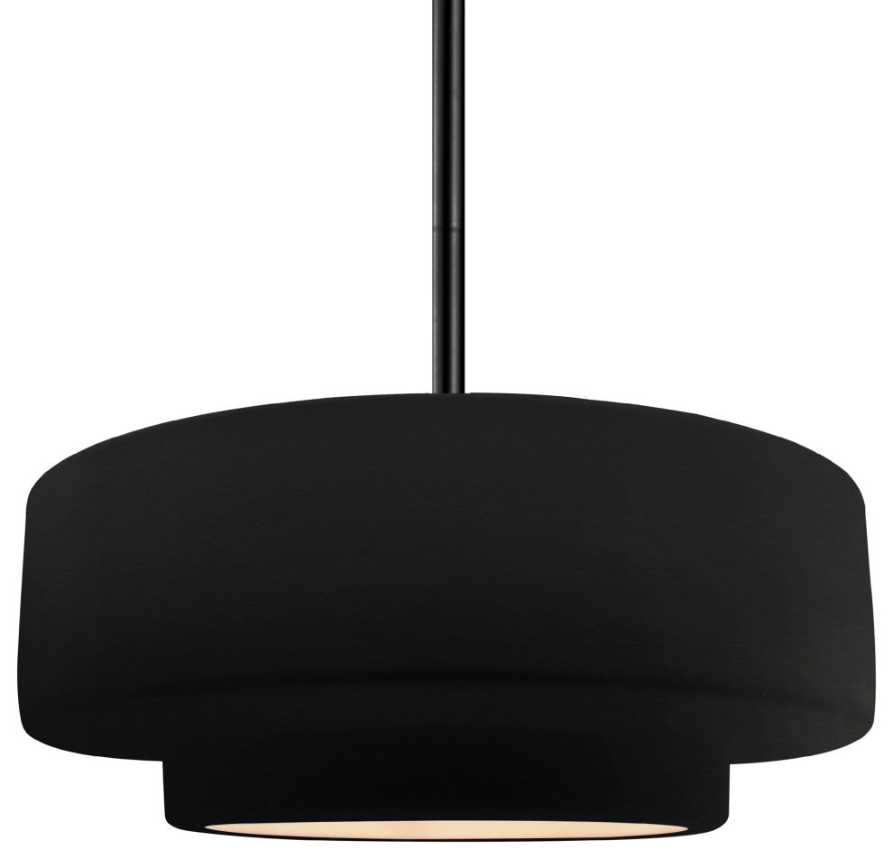 Radiance Medium Tier Pendant, Carbon Black Frame, Black, Rigid Stem Kit