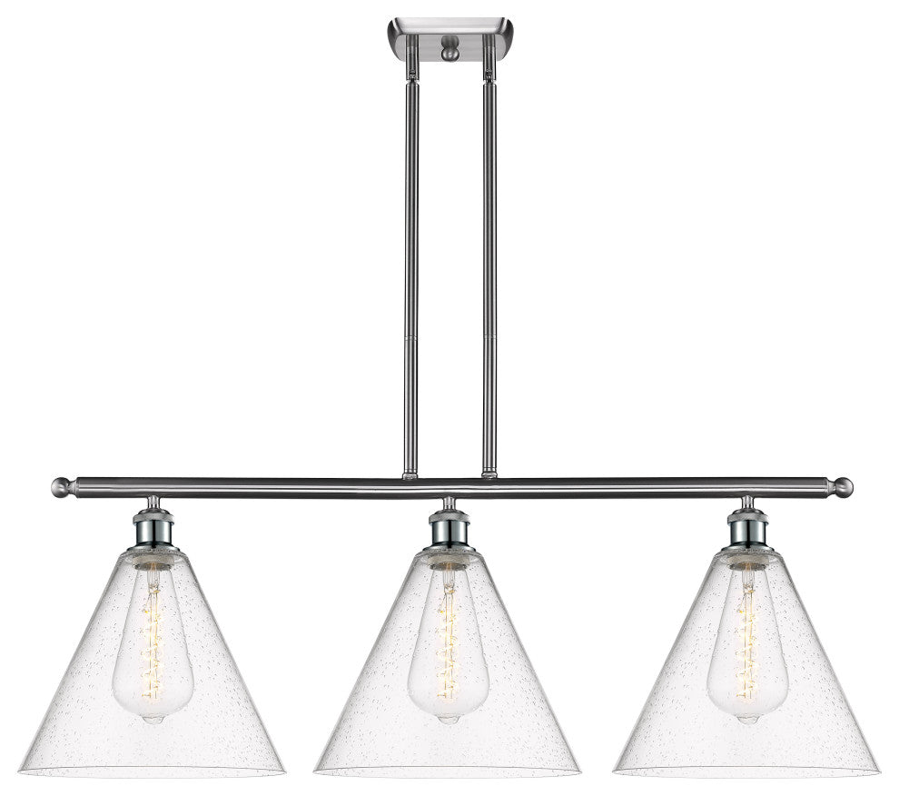 Innovations 516-3I-SN-GBC-124-LED 3 Light Island Light, Brushed Satin Nickel