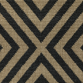Oriental Weavers Marina Black/ Tan Geometric Indoor/Outdoor Rug 7'10" RND