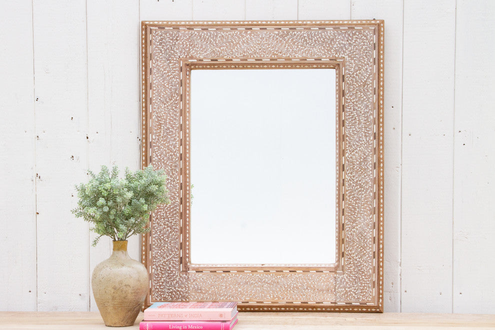 Charming Anglo-Indian Inlaid Mirror