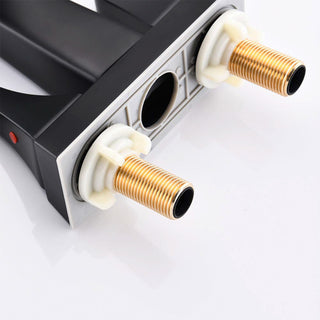 4" Centerset Waterfall Bathroom Faucet, Overflow Pop Up Drain, Matte Black