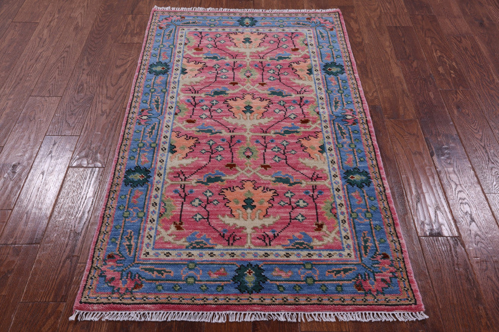 Turkish Oushak Handmade Wool Rug 3' 1" X 5' 2" - Q15901