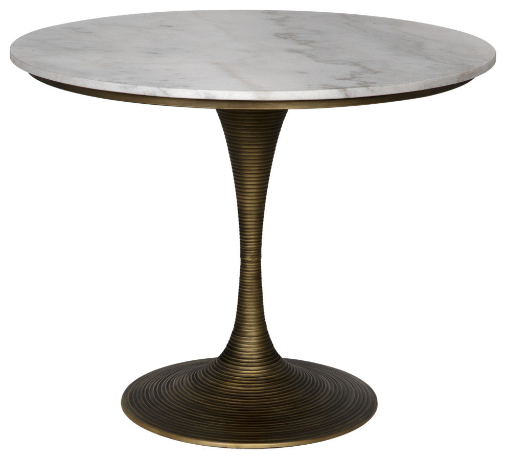 Joni Table 36", Aged Brass Finish