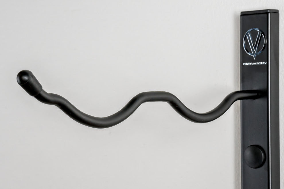 W Series Wine Rack 7, Wall Mounted Metal Bottle Storage, Matte Black, 42 Bottles, Double Deep