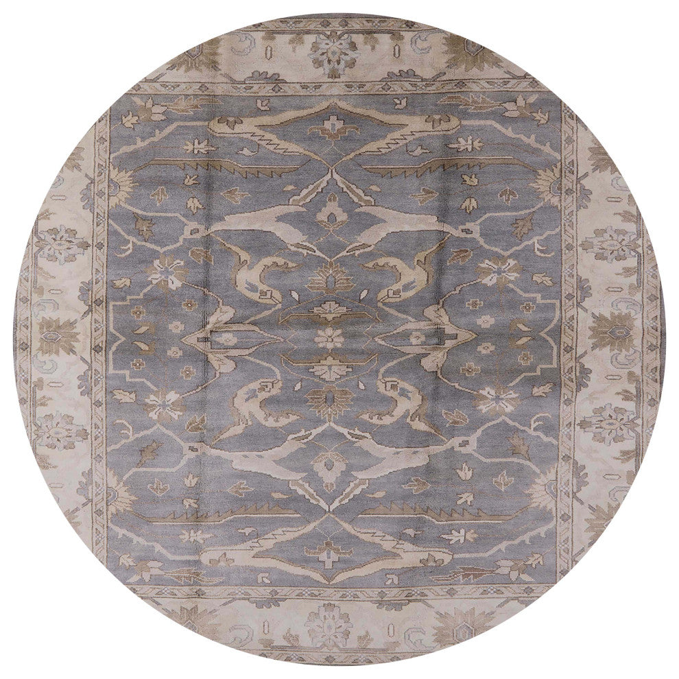 Ahgly Company Indoor Round Mid-Century Modern Area Rugs, 5' Round