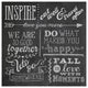 "Inspiration Chalkboard III" Digital Paper Print by Mary Urban, 32"x32"