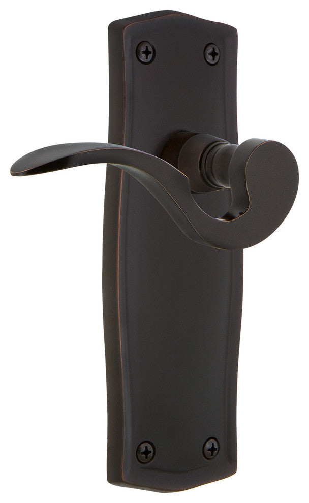 Prairie Plate With Manor Lever, Timeless Bronze, Privacy, Non-Handed
