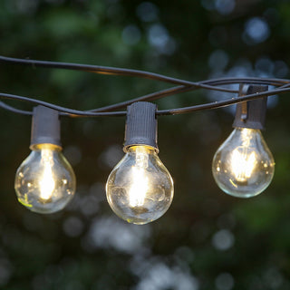 Brightech Ambience Pro - Globe, Waterproof LED Outdoor String Lights 24ft, Black