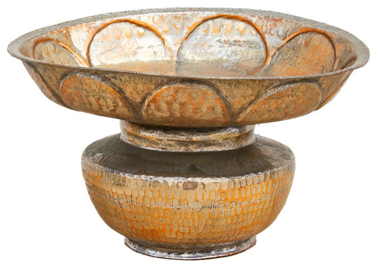 19th Century Silvering Copper Water Bowl
