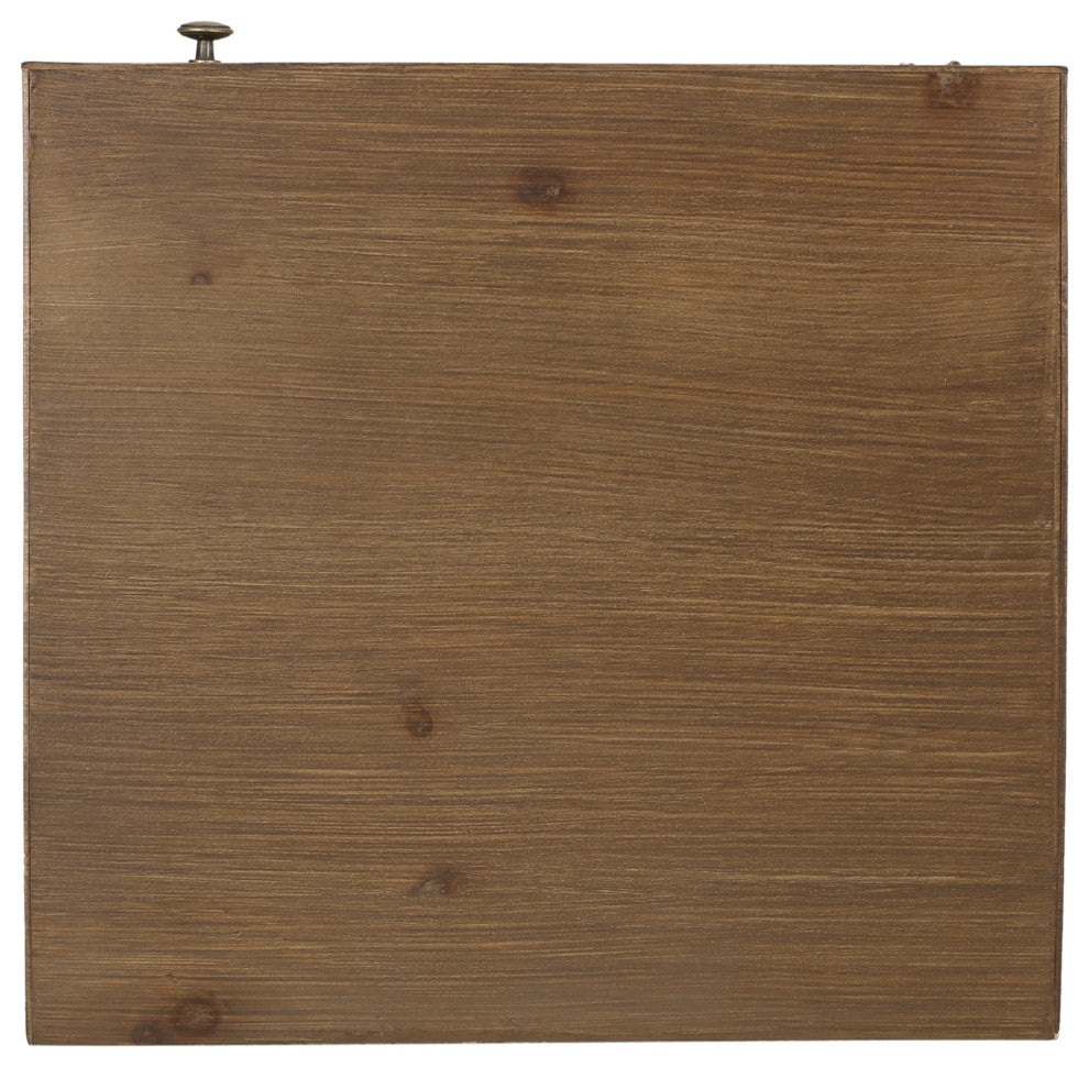 Merlack Contemporary End Table With Storage, Walnut, Natural, and Black