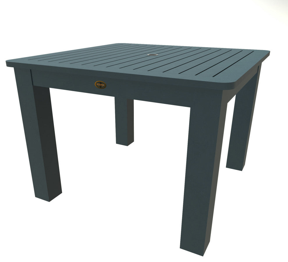Square 42x42 Dining Table, Weathered Acorn, Nantucket Blue