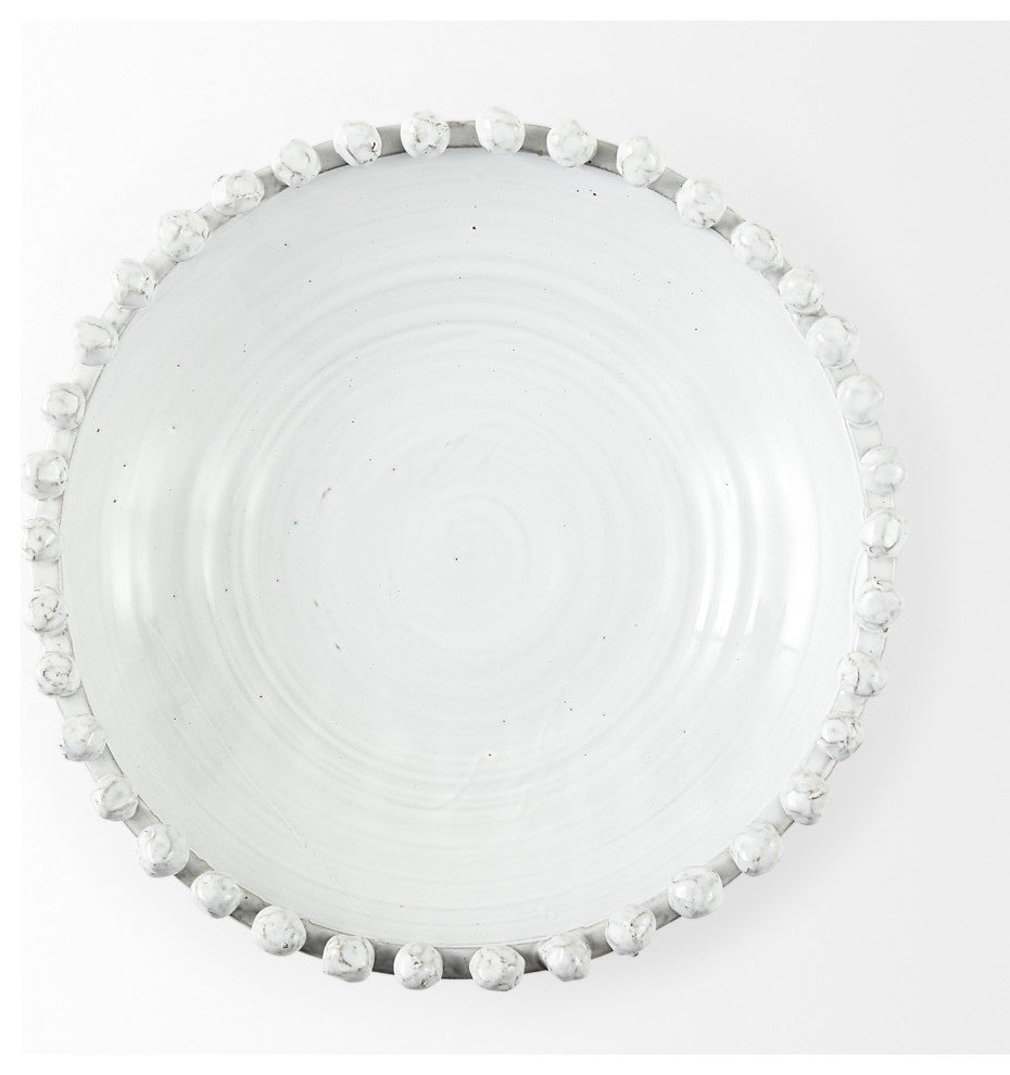 Off White Ceramic Centerpiece Bowl