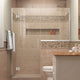 Unidoor-x 65-65.5"x72" Hinged Shower Door, Chrome, Buttress Panel 34"