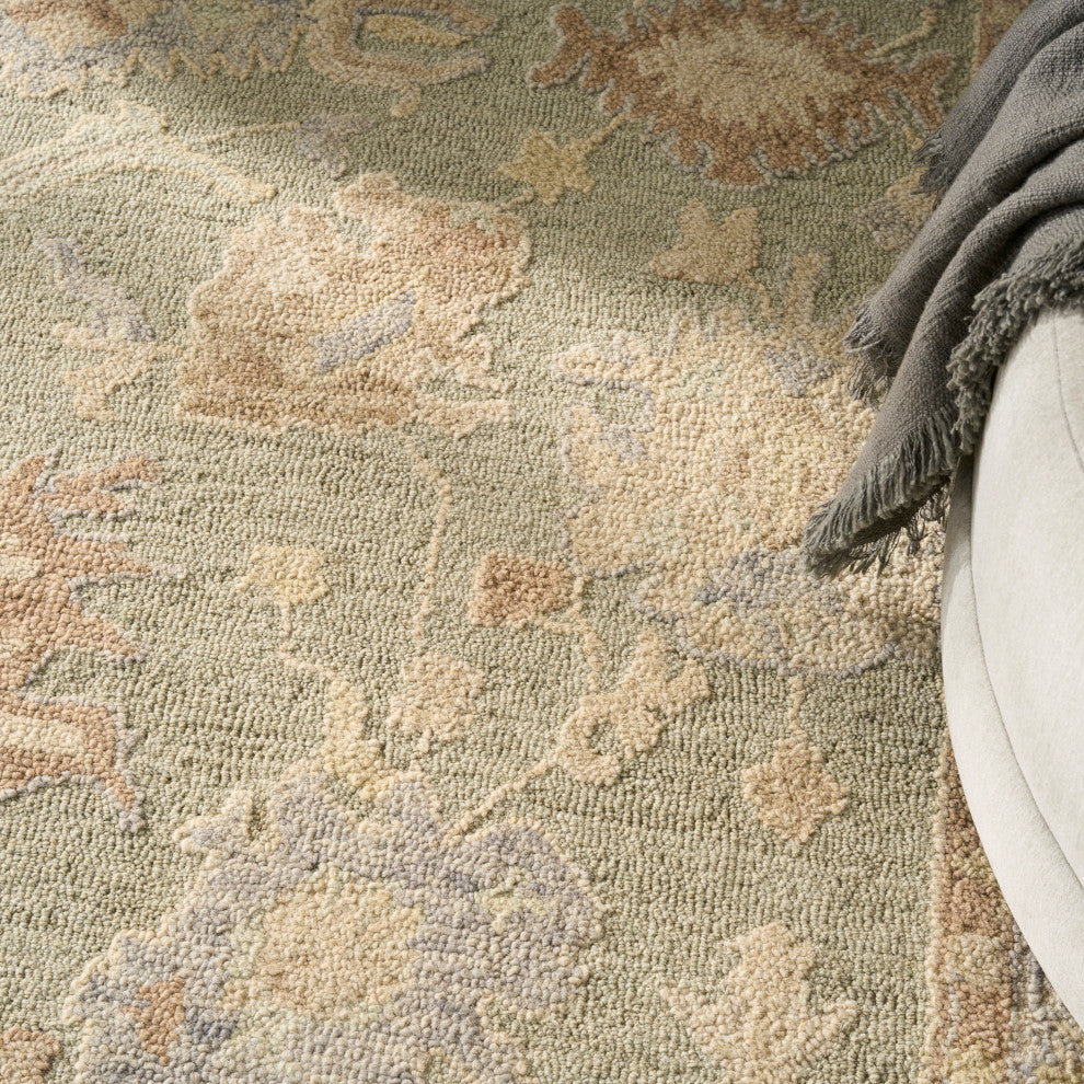 Nourison Maison 9'9" x 13'9" Sage Ivory Vintage Indoor Rug
