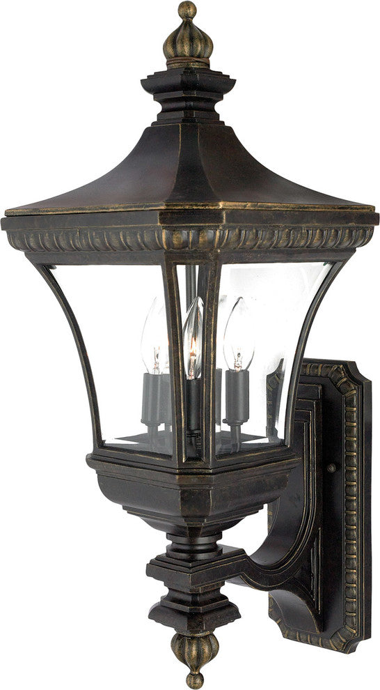 Quoizel DE8960IB Three Light Outdoor Wall Lantern Devon Imperial Bronze