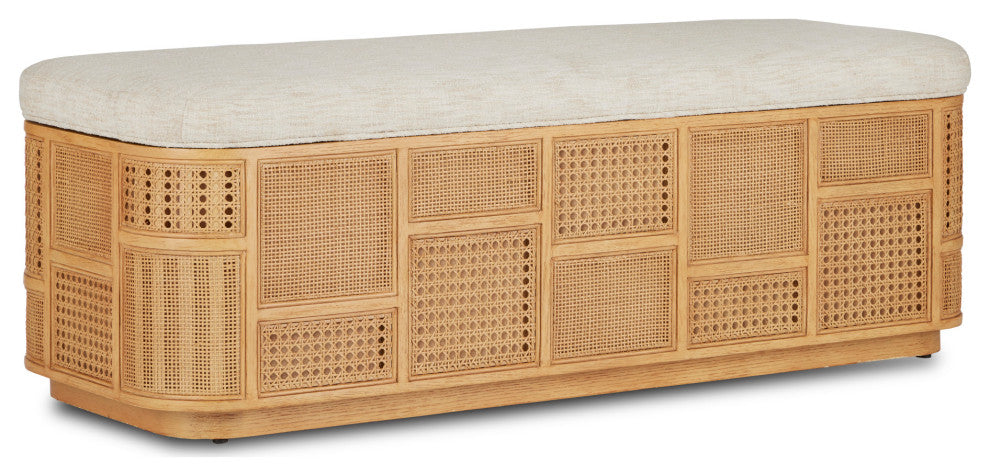 Anisa Natural Parchment Storage Bench