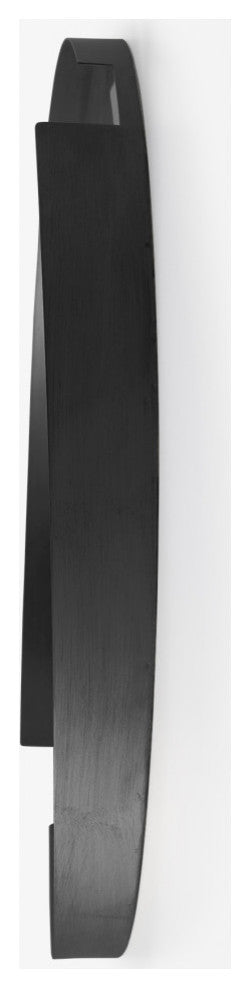 Adrianna 24.4" Black Metal Round Mirror