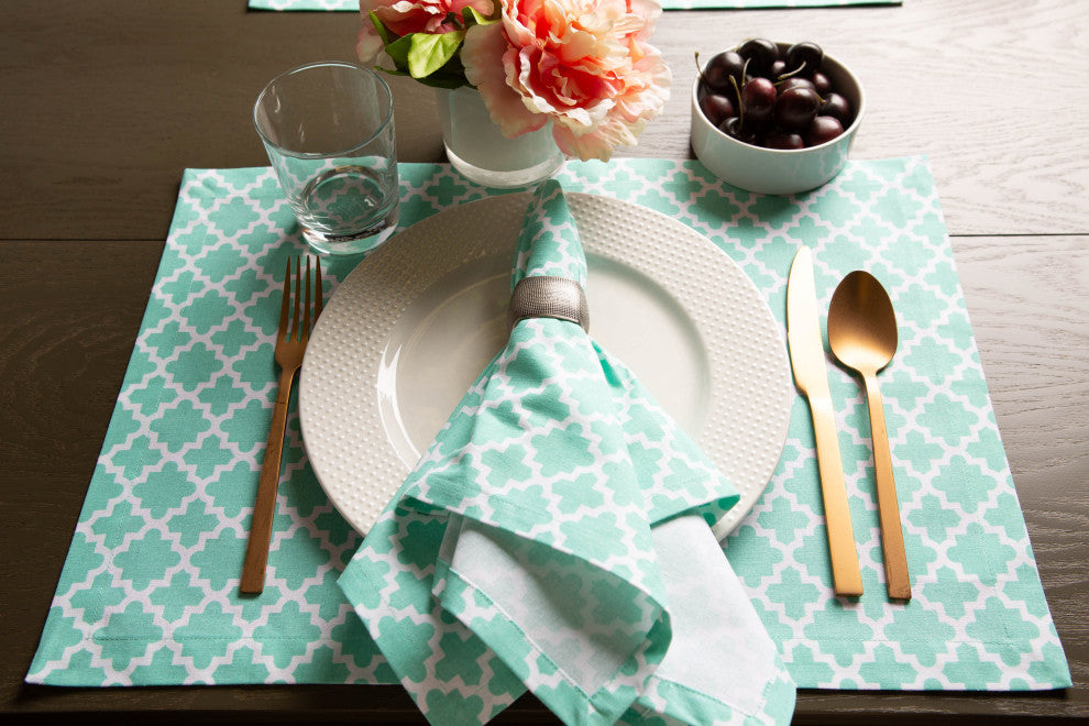 DII Aqua Lattice Placemat, Set of 6