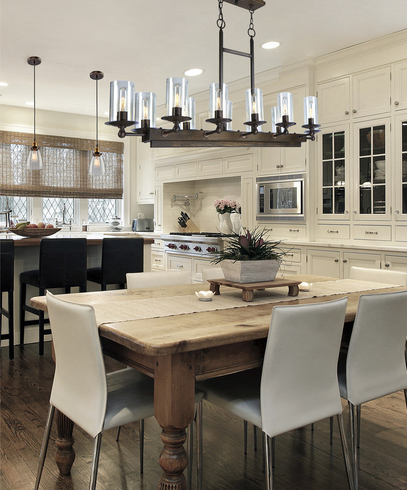Legno Rustico 12-Light Brunito Island Light