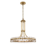 Crystorama Clover 8-Light Chandelier, Aged Brass
