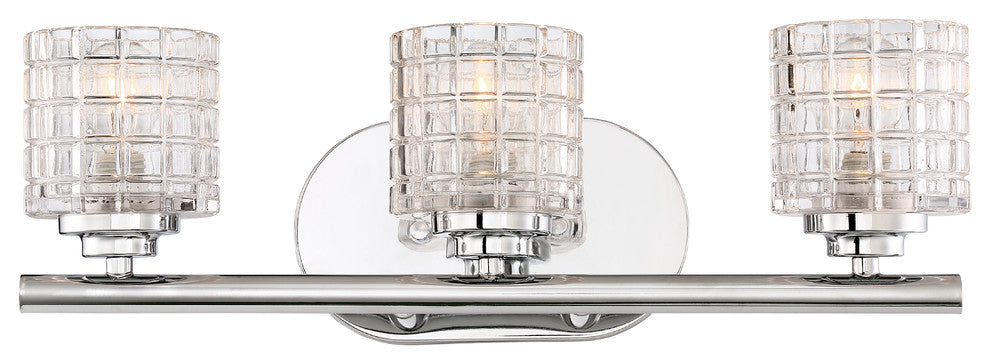 Nuvo Votive 3-Light Incandescent Wall Mount Light Fixture, Polished Nickel