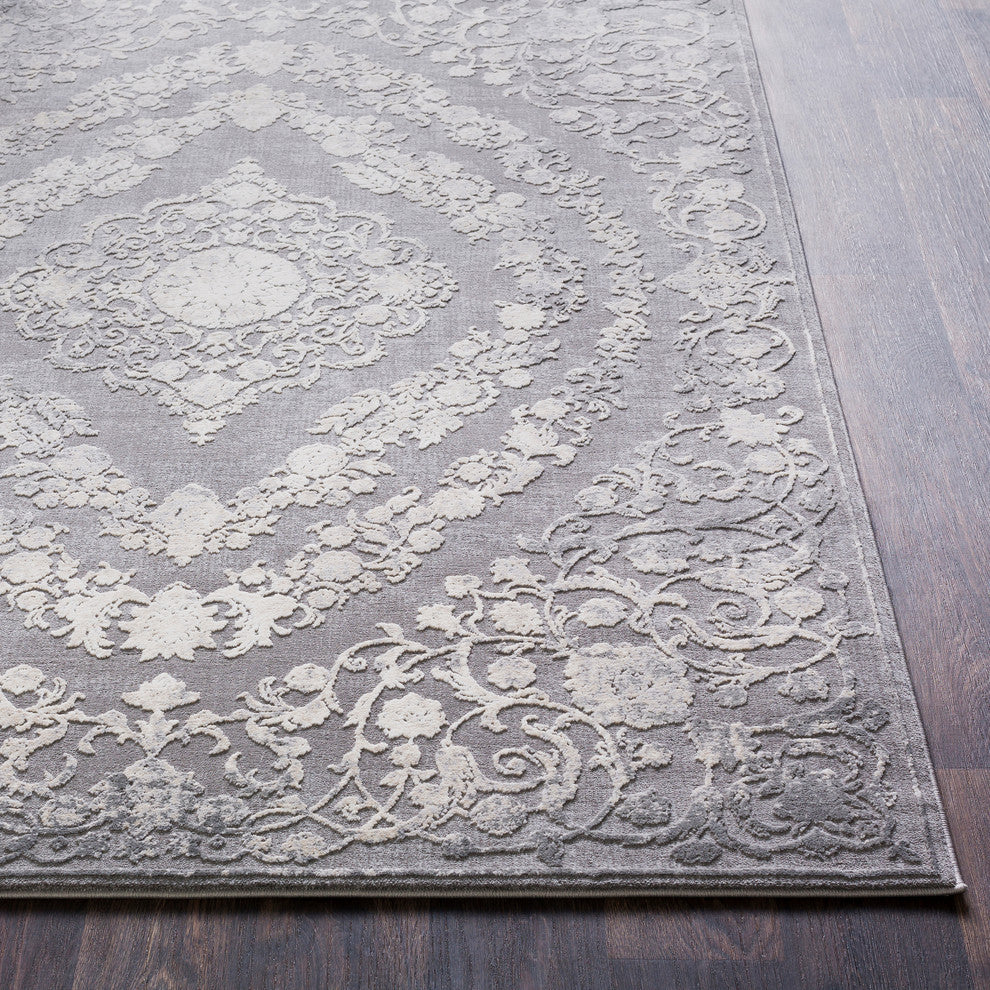 Tibetan Updated Traditional Camel, Charcoal Area Rug, 2'x3'