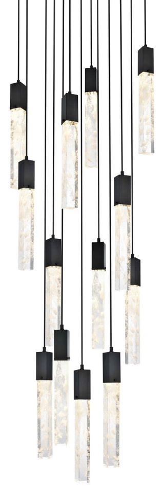 Home Living 30" Chandelier, Black
