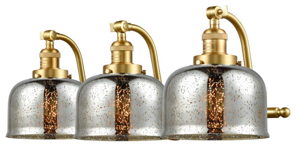 Innovations 515-3W-SG-G78-LED 3 Light Bath Vanity Light, Satin Gold